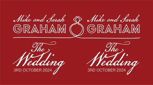 Wedding Stubby Holder Design W1